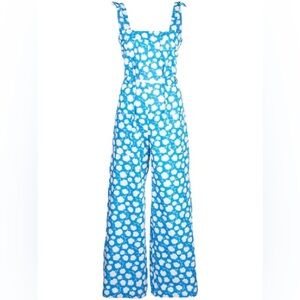 WARM Jessie Floral Jumpsuit - Blue and White